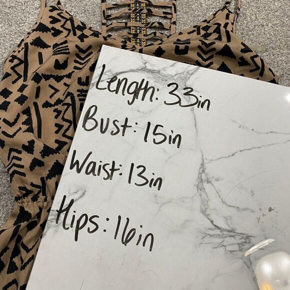 Three Pink Hearts Juniors Casual Dress Summer Tan - Picture 5 of 6